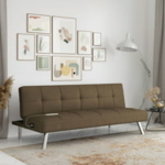 Serta Mason Futon w/ USB & Outlet (Java Brown Upholstery, 66