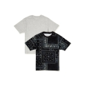Wonder Nation Boys Print and Solid Short Sleeve 2-Pack T-Shirts