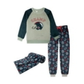 3-Piece Modern Kids Boys Long Sleeve Pajama and Blanket Set (Size: 8 in Champion Blue) @ $6.88