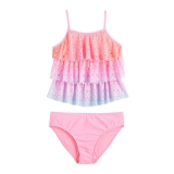 Girls 4-18 SO® Ruffled Tankini Top & Bottoms Swimsuit Set in Regular & Plus Size