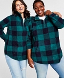 Women’s Fleece Quarter-Zip Sweatshirt, PP-4X, Created for Macy’s @ $19.99