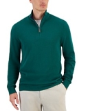 Men’s Quarter-Zip Textured Cotton Sweater, Created for Macy’s @ $19.99