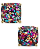 Glitter Crystal Square Stud Earrings @ $19.99