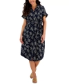 Women’s Floral-Print Woven Shirtdress
