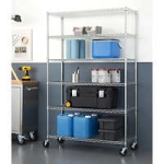 TRINITY 6-Tier Wire Shelving Rack w/Wheels @ $89.99