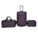 Protege 3 Piece Luggage Travel Set including Suitcase, Duffel Bag, and Tote – Purple (Walmart Exclusive)