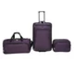 Protege 3 Piece Luggage Travel Set including Suitcase, Duffel Bag, and Tote – Purple (Walmart Exclusive)