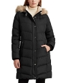 Women’s Faux-Fur-Trim Hooded Puffer Coat, Regular & Petite @ $137.99