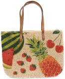 Natural Straw Large Tote Bag