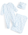 Baby Boys or Baby Girls Coverall, Hat and Blanket, 3 Piece Gift Box Set, Created for Macy’s @ $19.99