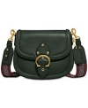 Glovetanned Leather Beat Saddle Bag with Webbing Strap @ $275.00