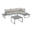 3-Piece Hampton Bay Aluminum Outdoor Modular Sectional with Stone Gray Cushions @ $387.00