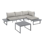 3-Piece Hampton Bay Aluminum Outdoor Modular Sectional with Stone Gray Cushions @ $387.00