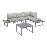 3-Piece Hampton Bay Aluminum Outdoor Modular Sectional with Stone Gray Cushions @ $387.00