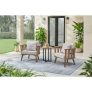 Hampton Bay Sage Point Brown 3-Piece Wood Outdoor Patio Set with Grey Cushion and Brown Pillow @ $249.00