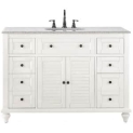 Home Decorators Collection Hamilton Shutter 49-1/2 in. W x 22 in. D Bath Vanity in Ivory with Grey Granite Top @ $425.80