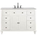 Home Decorators Collection Hamilton Shutter 49-1/2 in. W x 22 in. D Bath Vanity in Ivory with Grey Granite Top @ $425.80