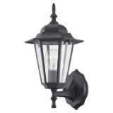Hukoro 14.38 inch 1-Light Matte Black Hardwired Outdoor Wall Lantern Sconce @ $28.22