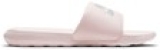 Nike Victori One sliders in barely rose/metallic silver @ $16.50