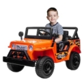 TOBBI 12-Volt Kids Ride on Car Children’s Battery Powered Electric Truck with LED Lights (Orange) @ $89.99