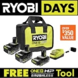 Ryobi ONE+ 18V Lithium-Ion High Performance Starter Kit @ $199.00