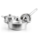 6PC STAINLESS STEEL COOKWARE SET @ For