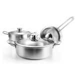 6PC STAINLESS STEEL COOKWARE SET @ For