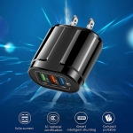 Portable 3-Port USB Charging Head